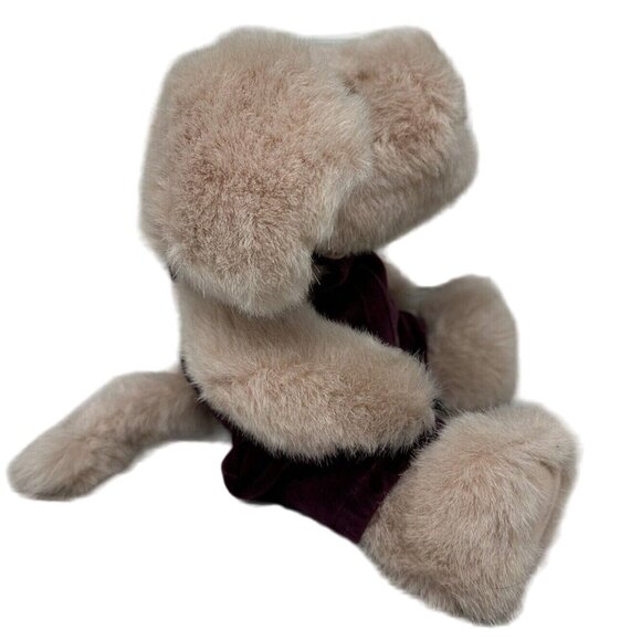 Boyds Bears Rosie O'Pigg J.B.Bean Pig Plush Jointed 10" Purple Velour Overall 96 - Picture 3 of 10